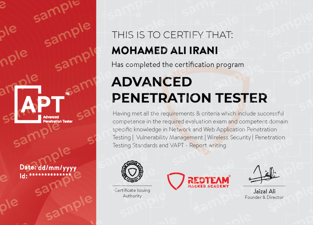 Advanced Penetration Tester training in Dubai