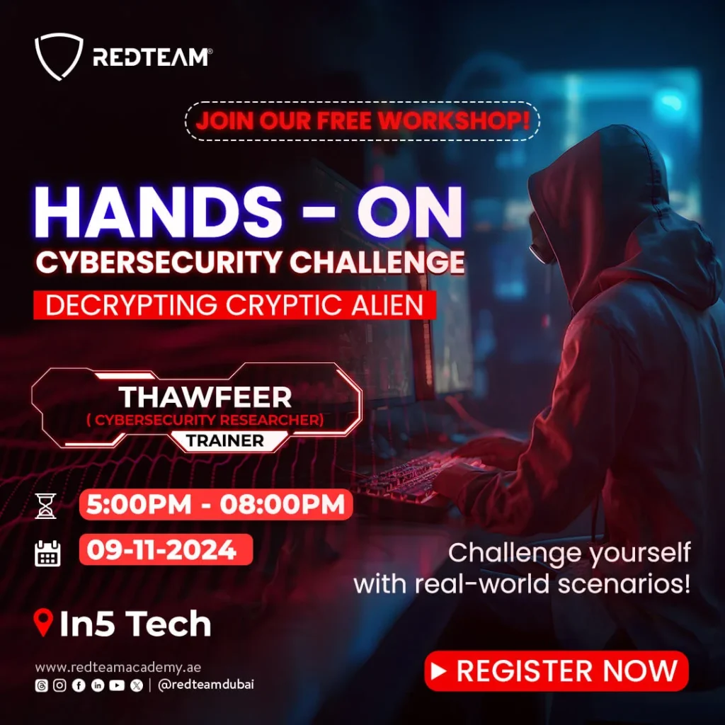 Hands on cybersecurity challenge workshop poster